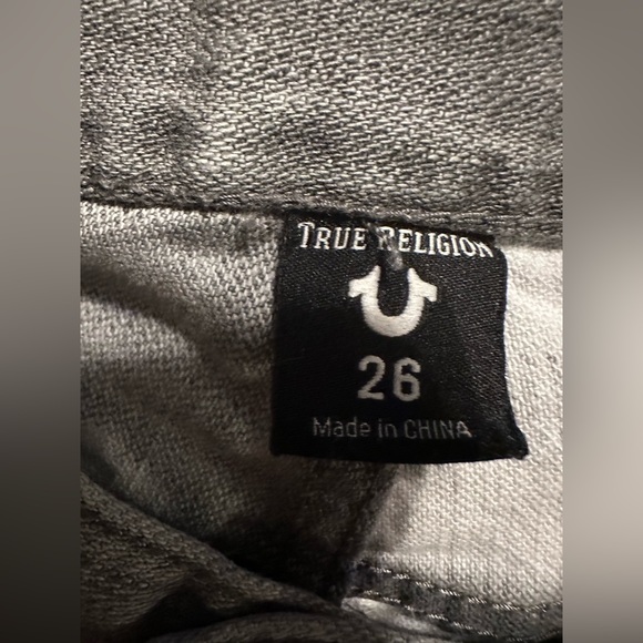 TRUE Religion ⭐️Cameron Slim Boyfriend White Black Jeans⭐️ - Picture 6 of 6